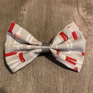 Gray Spatula Hair Bow (Large)